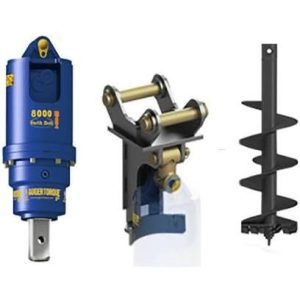 Auger Torque 8000MAX Package c/w Cradle Hitch and Auger (5-10t Excavators)